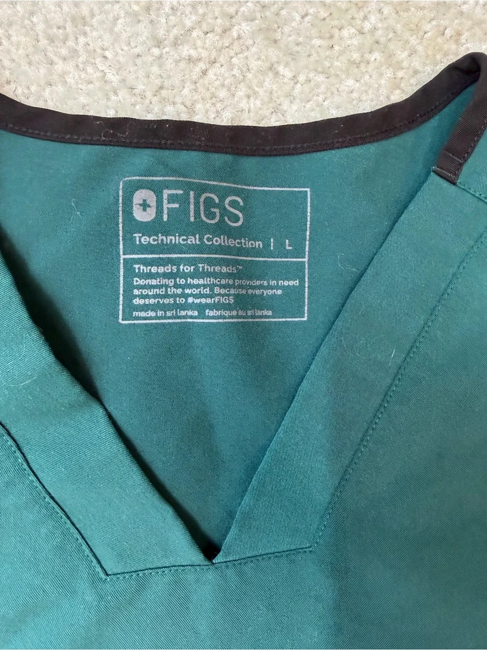 FIGS Jogger Scrub Set in Deep Forest Green